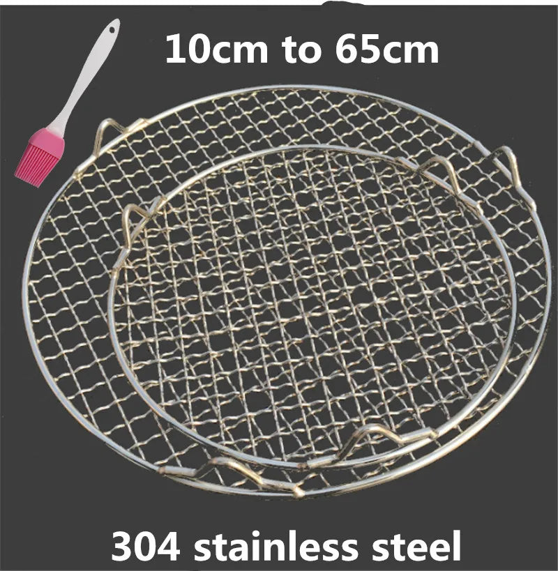 304 Stainless Steel Round Bbq Net Foot Barbecue