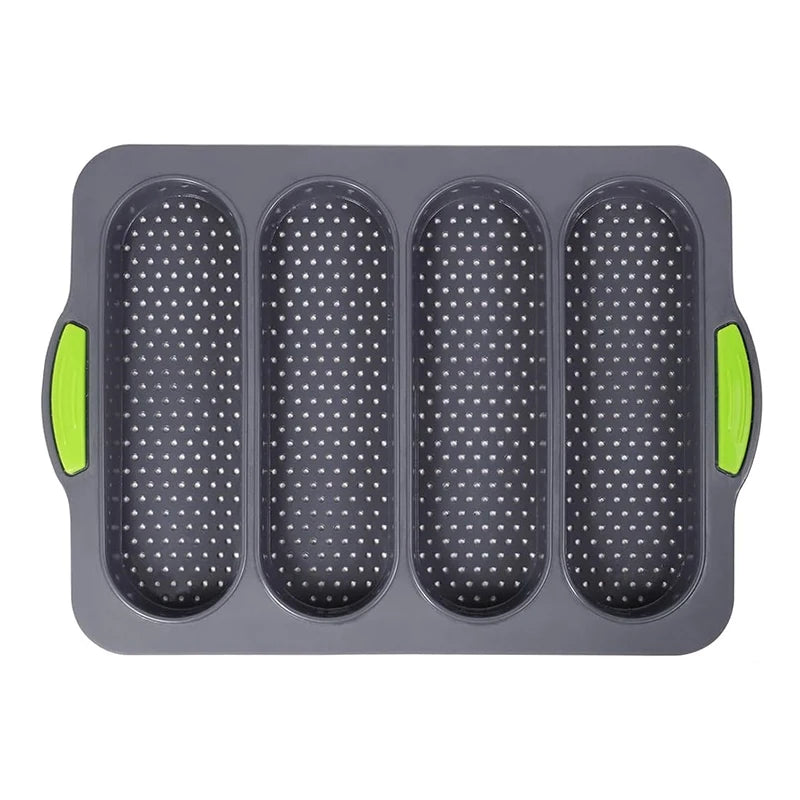 Silicone Loaf Pan Non-Stick Holes Baguette Pan Bread