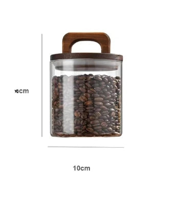 Glass Airtight Canister Food Container Tea Coffee Beans