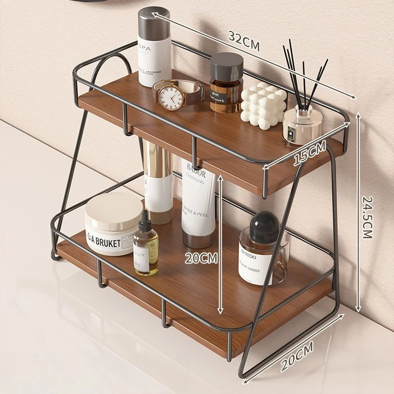 Bathroom Counter Organizer Tier Cup Riser Stand Display