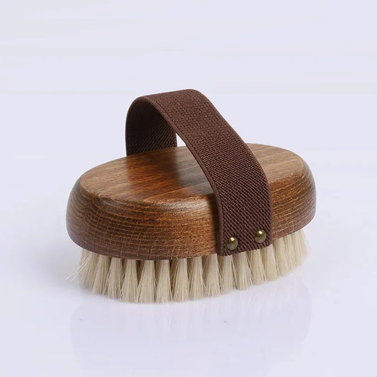 Dry Skin Body Massage Brush Natural Bristle Ebony
