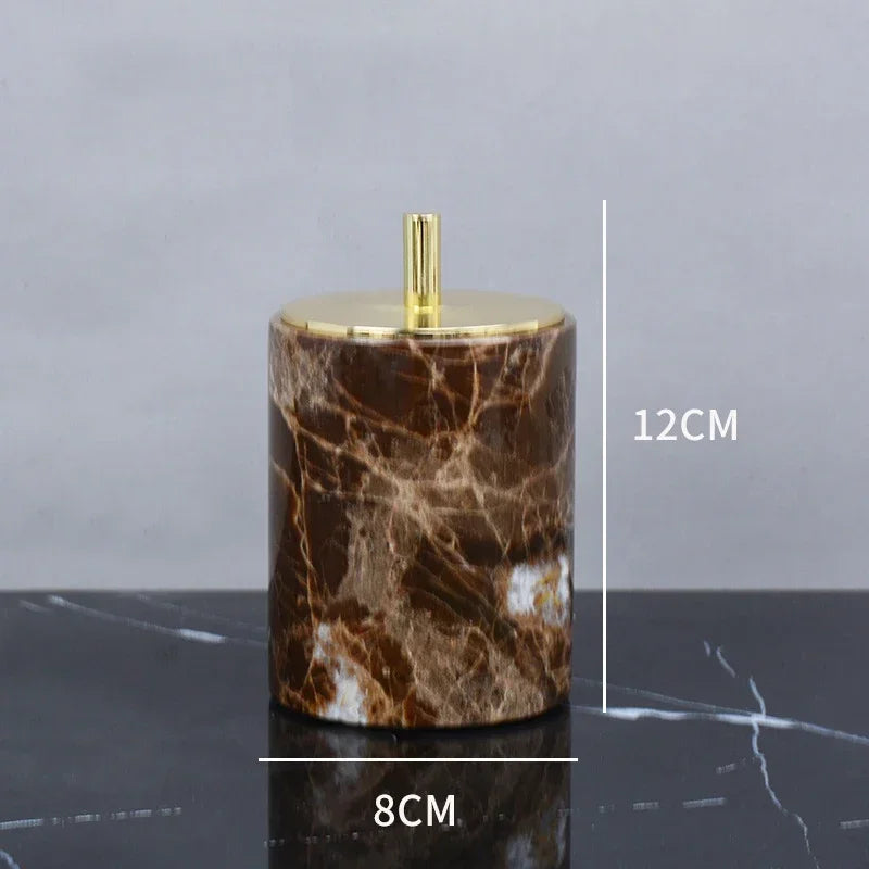 Emperador Dark Natural Marble Bathroom Brown Luxury Toothbrush
