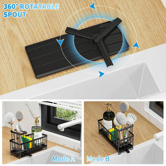 Sink Sponge Holder High Brush Rack Essential Countertop