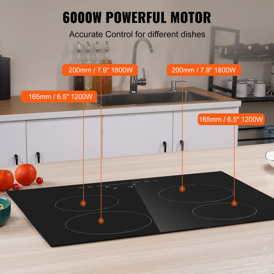 Succebuy 2/4/5 Burners Built-In Induction Stove Top 12/24/30in
