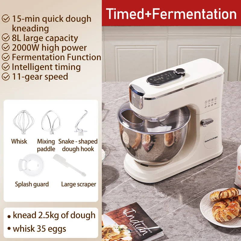 Sunatur 8l Stand Mixer Machine 2000w Electric Blender