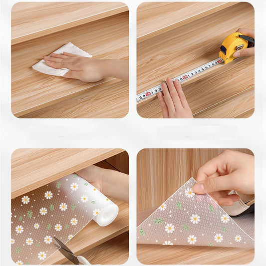 Daisy Flower Cabinet Mat Reusable Drawer Mat Dining