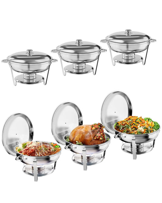 Chafing Dish Buffet Round Stainless Steel Chafer Food
