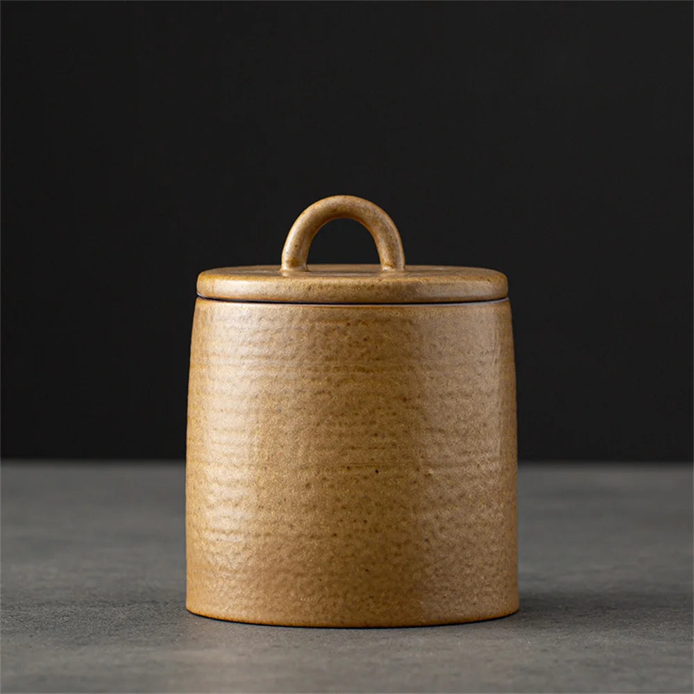 Ceramic Tea Caddy Sealed Jar Small Tea Box