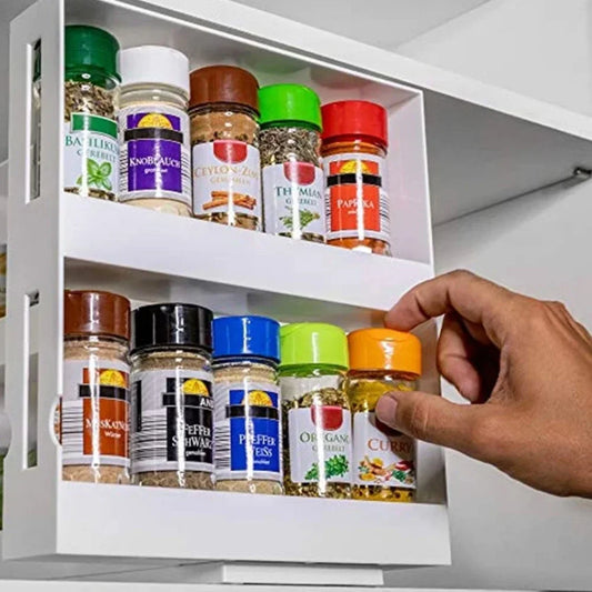 Spice Organizer Rack Multi-Function Tier Rotating Storage Shelf
