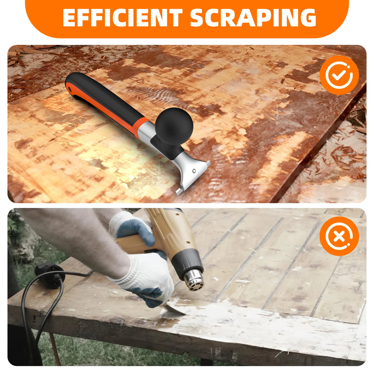 Viladepot Scraper Premium Ergonomic Carbide Scraper Removing