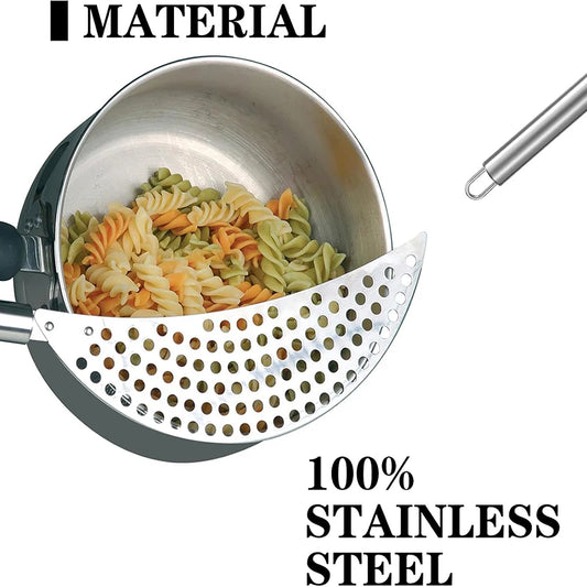 Stainless Steel Pan Pot Strainer Handle Pot Strainer