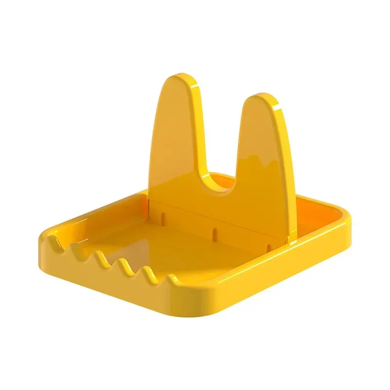 1pc Foldable Pot Lid Rack Stand Organizer Plastic