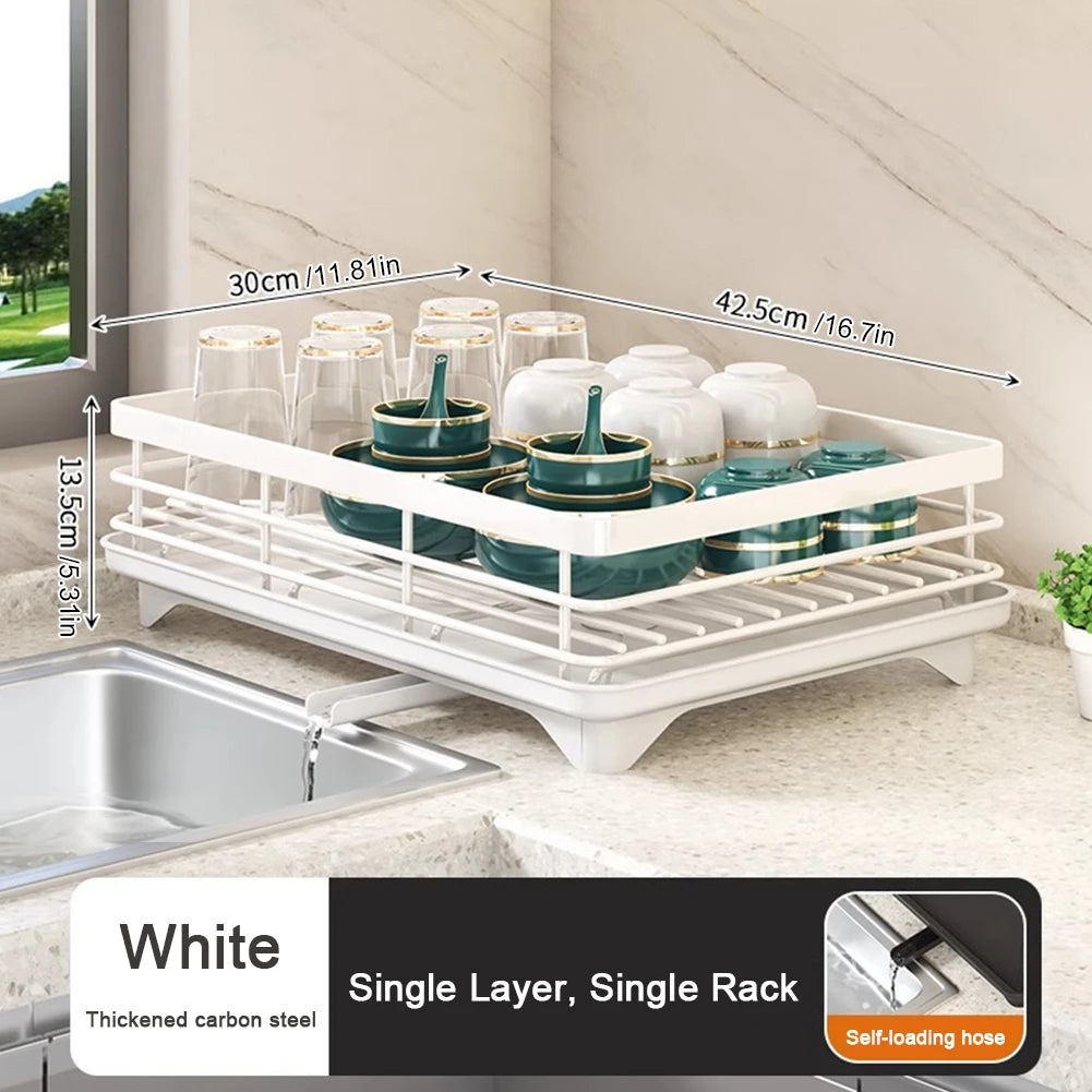 Dish Bowl Drainer Dish Drying Rack Adjustable Plates