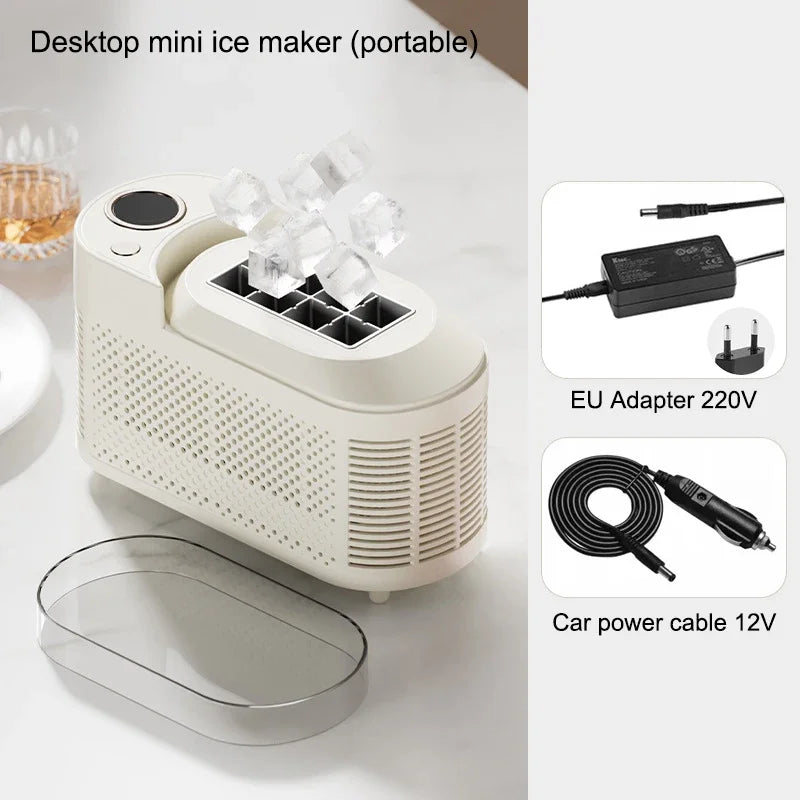 Desktop Mini Ice Cubes Maker Machine Dormitory Camping