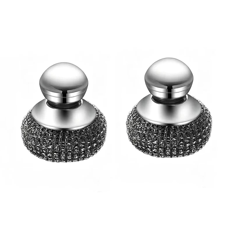 Stainless Steel Pot Brush Handle Robust Metal Ball