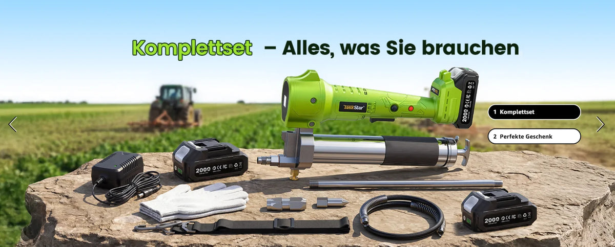 Taskstar 10000psi Electric Grease Gun Kit 1m Flexible