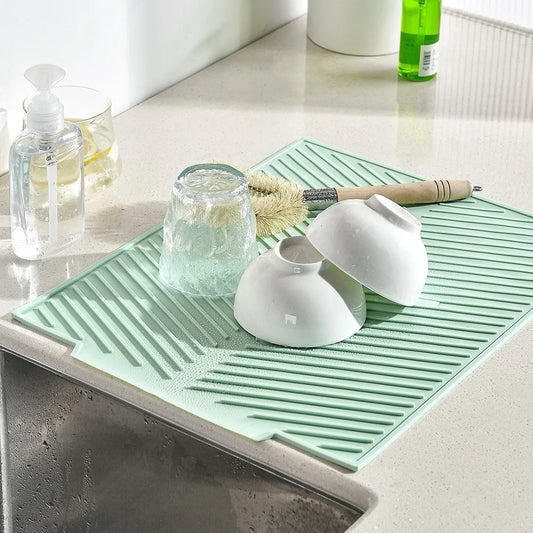 1pc Silicone Dish Drying Pad Non-Slip Dish Drying
