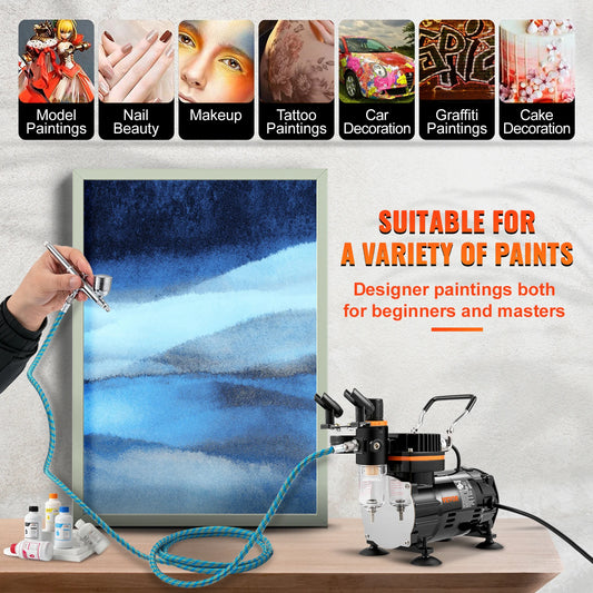 Succebuy Professional Dual-Action Airbrush 120w Electric Spray