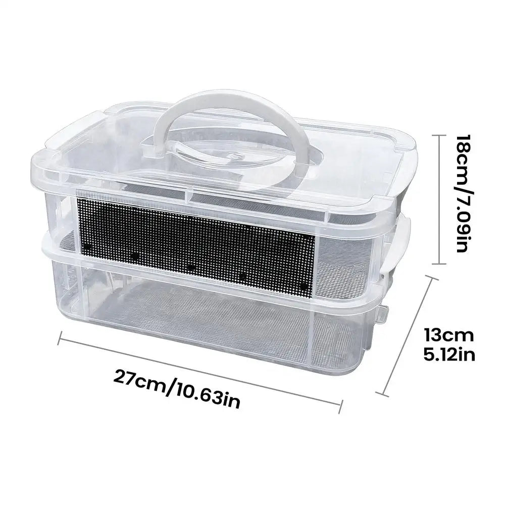Mealworm Farm 2/3 Layer Clear Mesh Breeder Bin