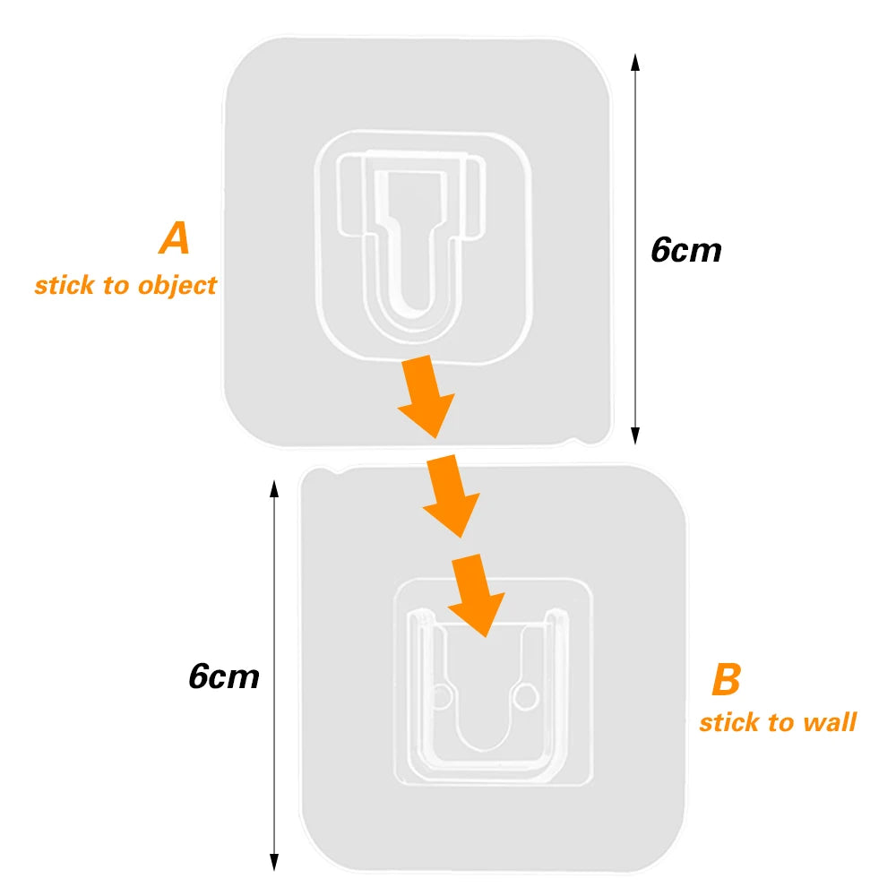 Double-Sided Adhesive Wall Hook On Hangers Stickers Hooks
