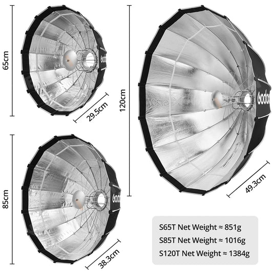 Godox S65t S85t S120t Umbrella Style Quick Installation