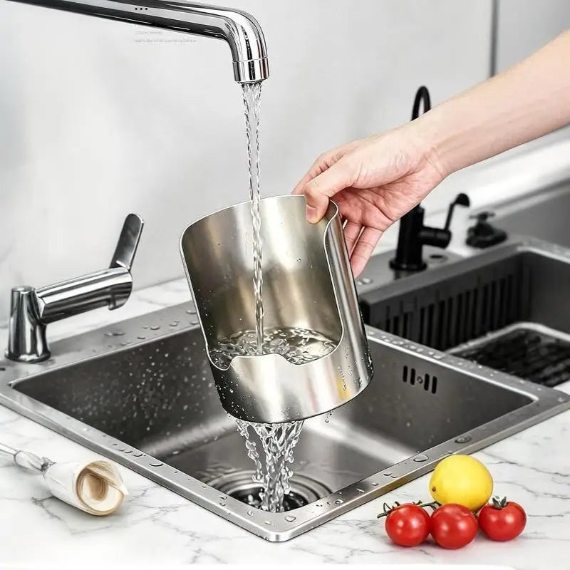 2in1 Stainless Steel Spoon Holder Rack Lid Utensil