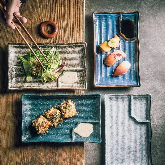 Ceramic Japanese Dumpling Dish Dipping Sauce Dish Creative