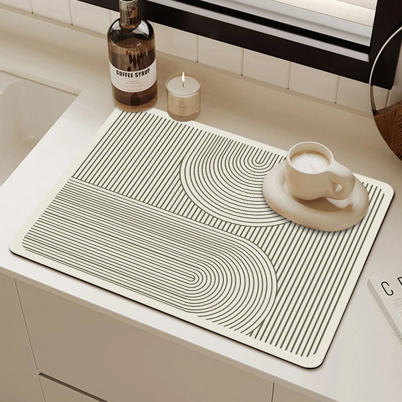 Dish Drying Mat Sink Splash Guard Super Absorbent