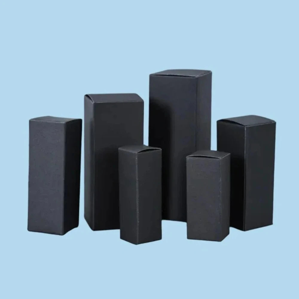 50pcs Small Long Tube Cardboard Box Blank Paper