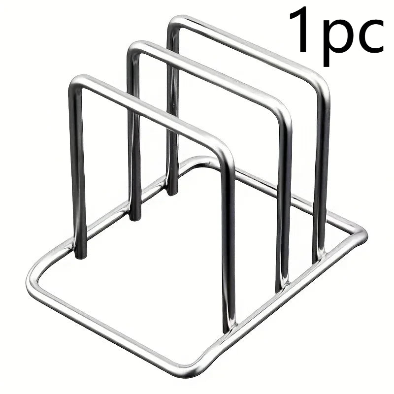 1/2/3pc Space-Saving Stainless Steel Pot Lid Cutting Board