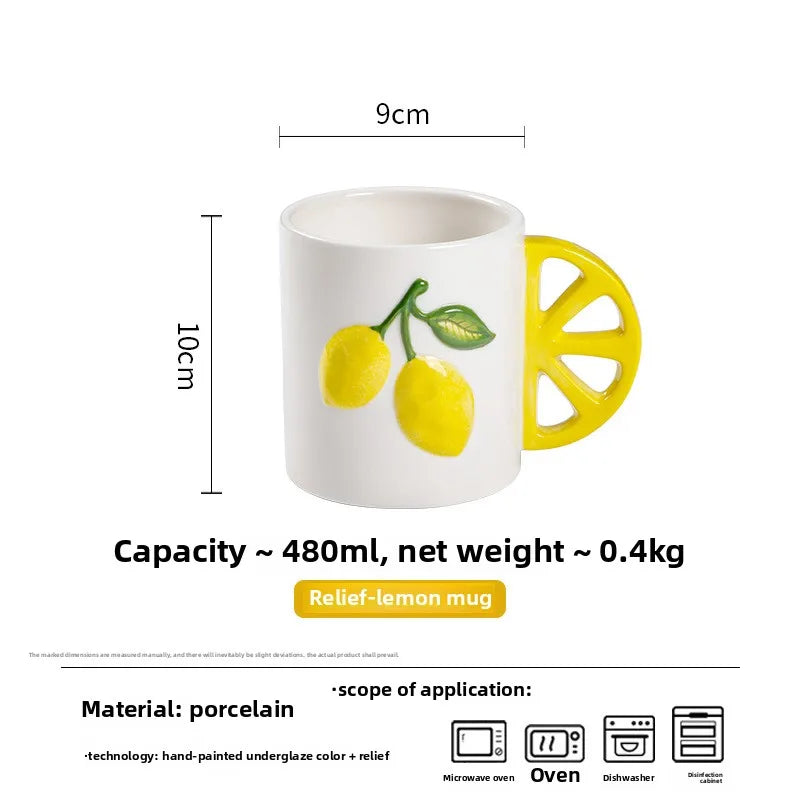 Creative Lemon Plate Ceramic Fruit Dish Ins Style