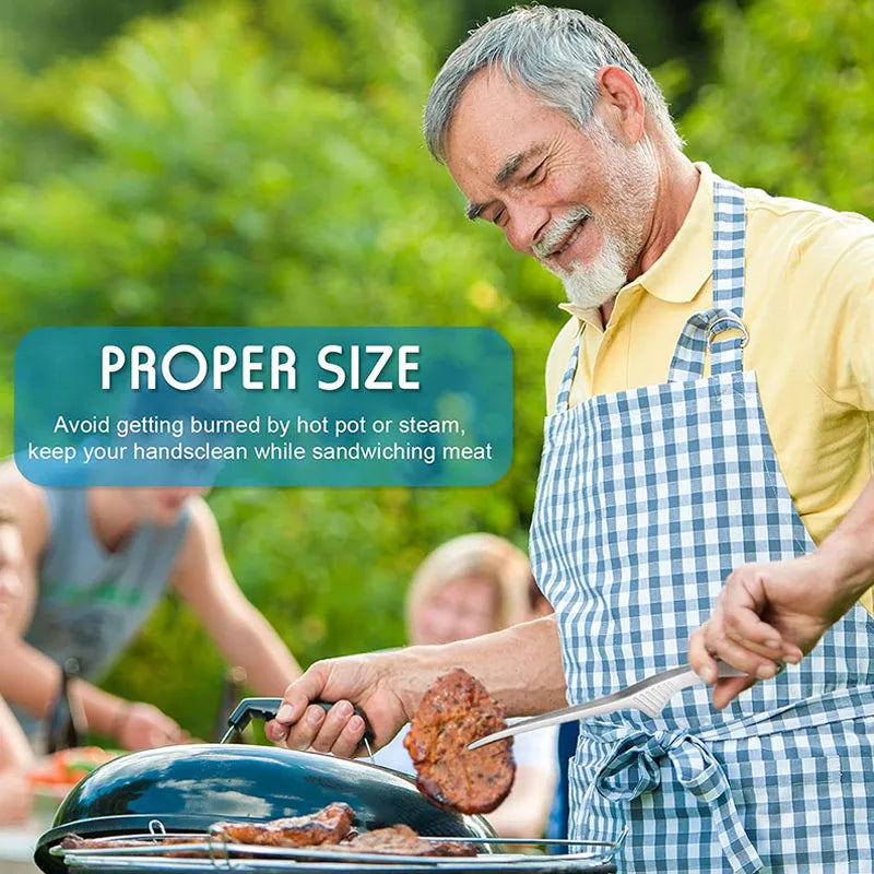 Bbq Tongs Non Slip Cooking Utensils Stainless Steel