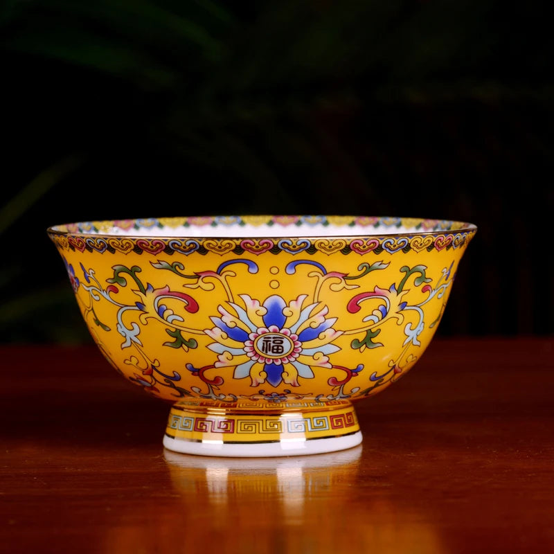 Jingdezhen Ceramic Bowl Dish Tableware Combination Palace Chinese
