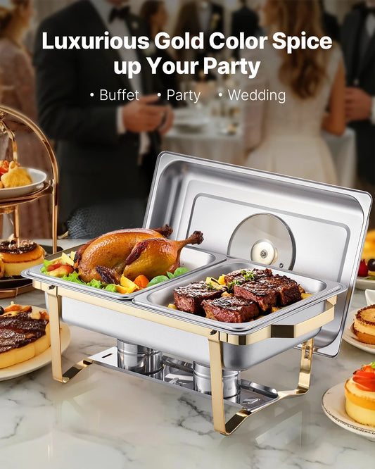 Succebuy 2/4 Pack Chafing Dish Buffet Stainless Steel