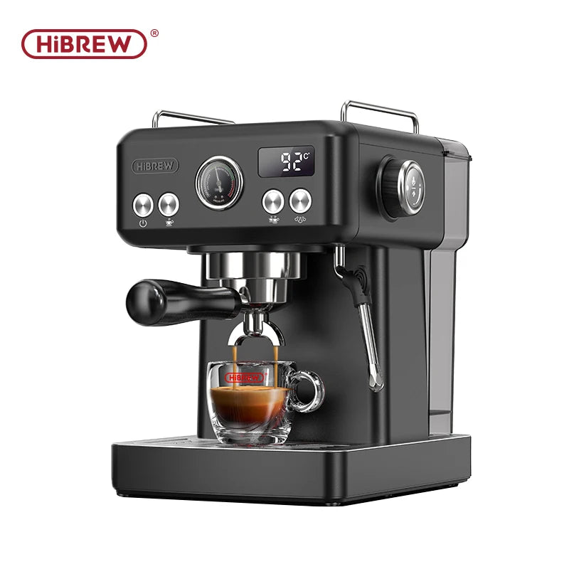 Hibrew H10a Black Espresso Machine Temperature Volume Pre