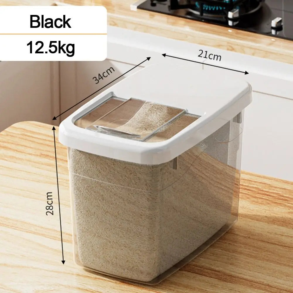 Moisture-Proof Rice Bucket Large Capacity Transparent Rice Grain