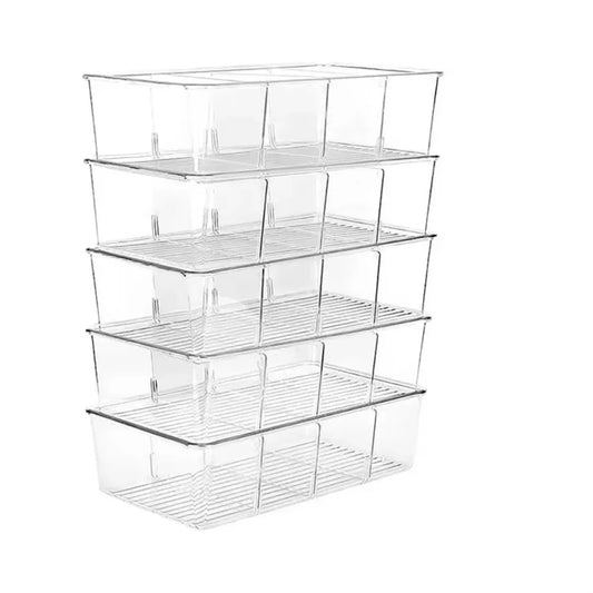 Grids Drawer Box Clear Large Capacity Fridge Storage