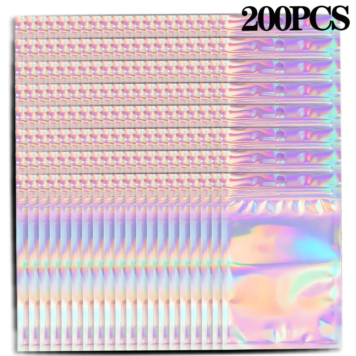 500pcs Laser Ziplock Bag Necklace Earrings Jewelry Gift