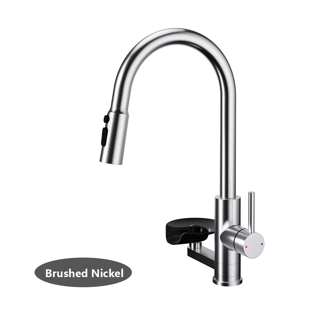 Modern High End Sink Faucet Cup Washer Brushed