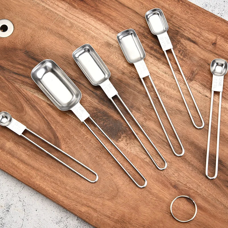 50set Small Square Head Measuring Spoon Baking Stainless