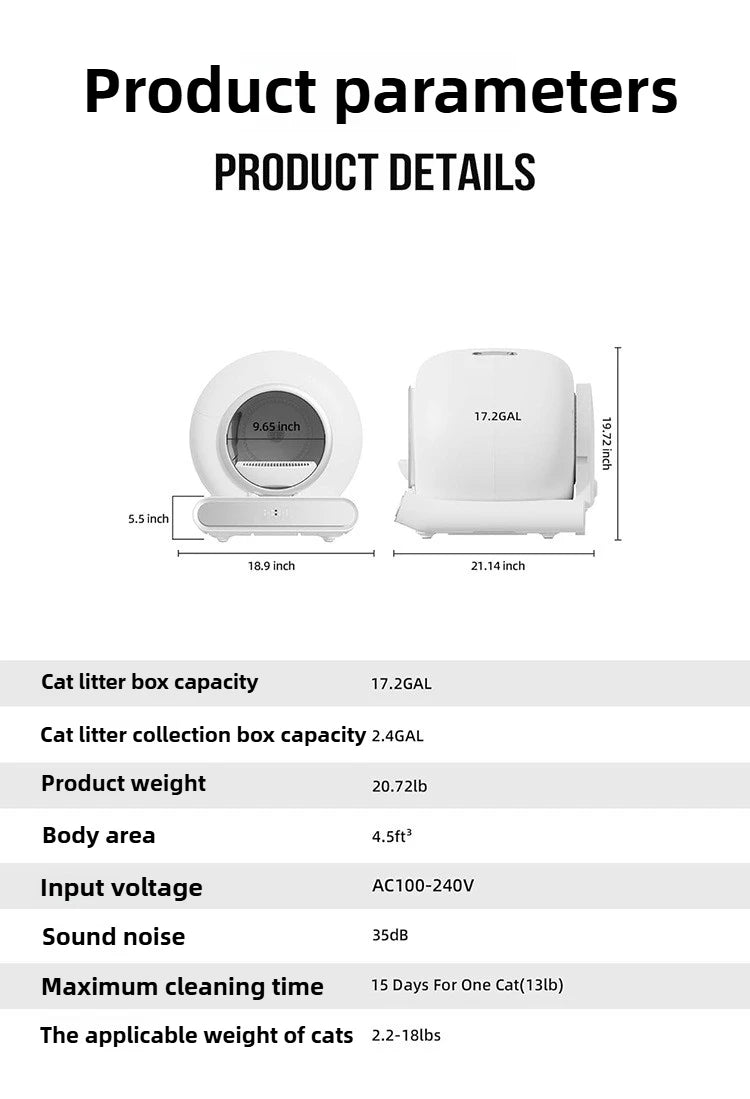 Automatic Smart Cat Litter Box Automatic Cleaning Deodorizing