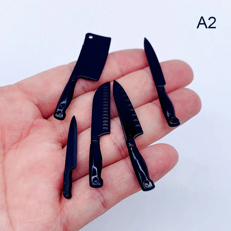 1/12 Dollhouse Mini Knives Model Dollhouse Cooking Utensils