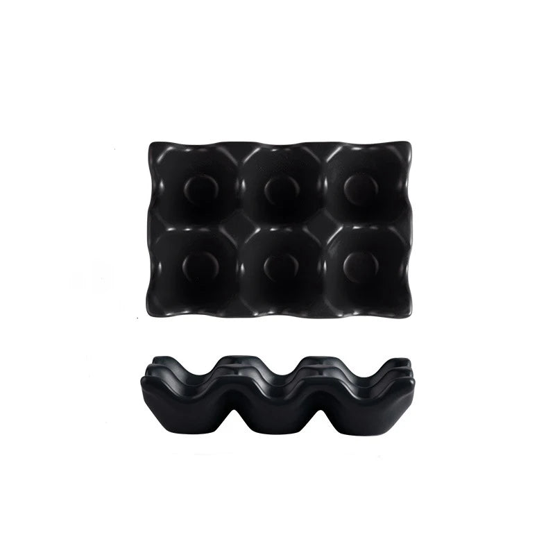 Grid Ceramic Egg Storage Rack Non Slip Shockproof