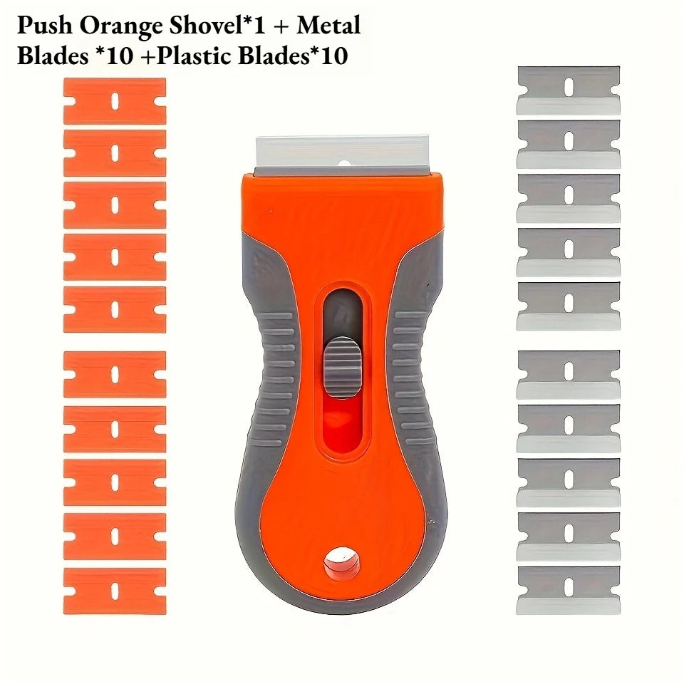 21pcs Cooktop Scraper Pe Ergonomic Blade Induction Glass