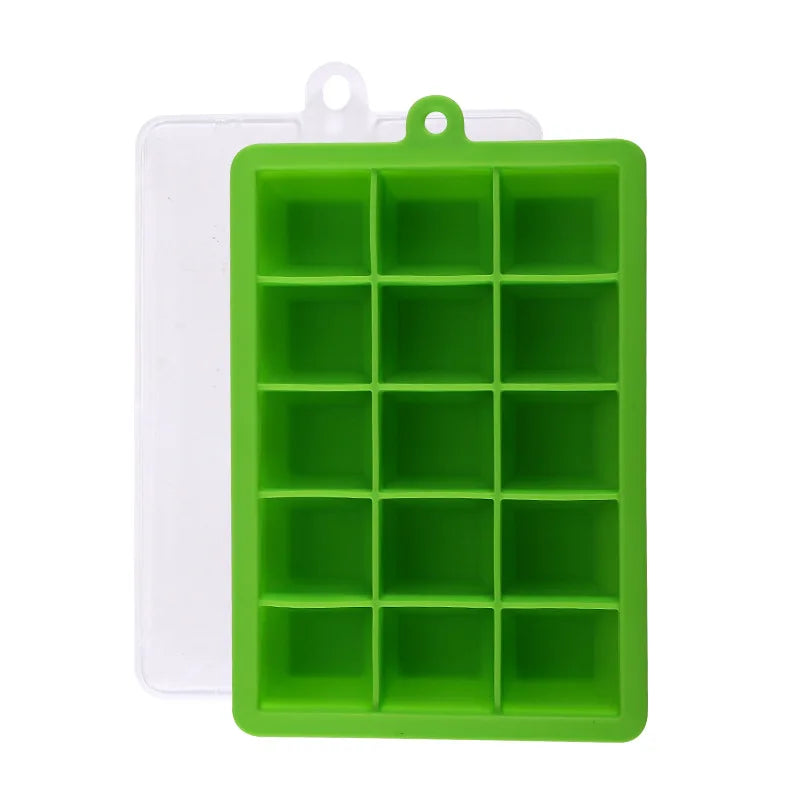 15 Grid Ice Tray Mold Box Silicone Ice