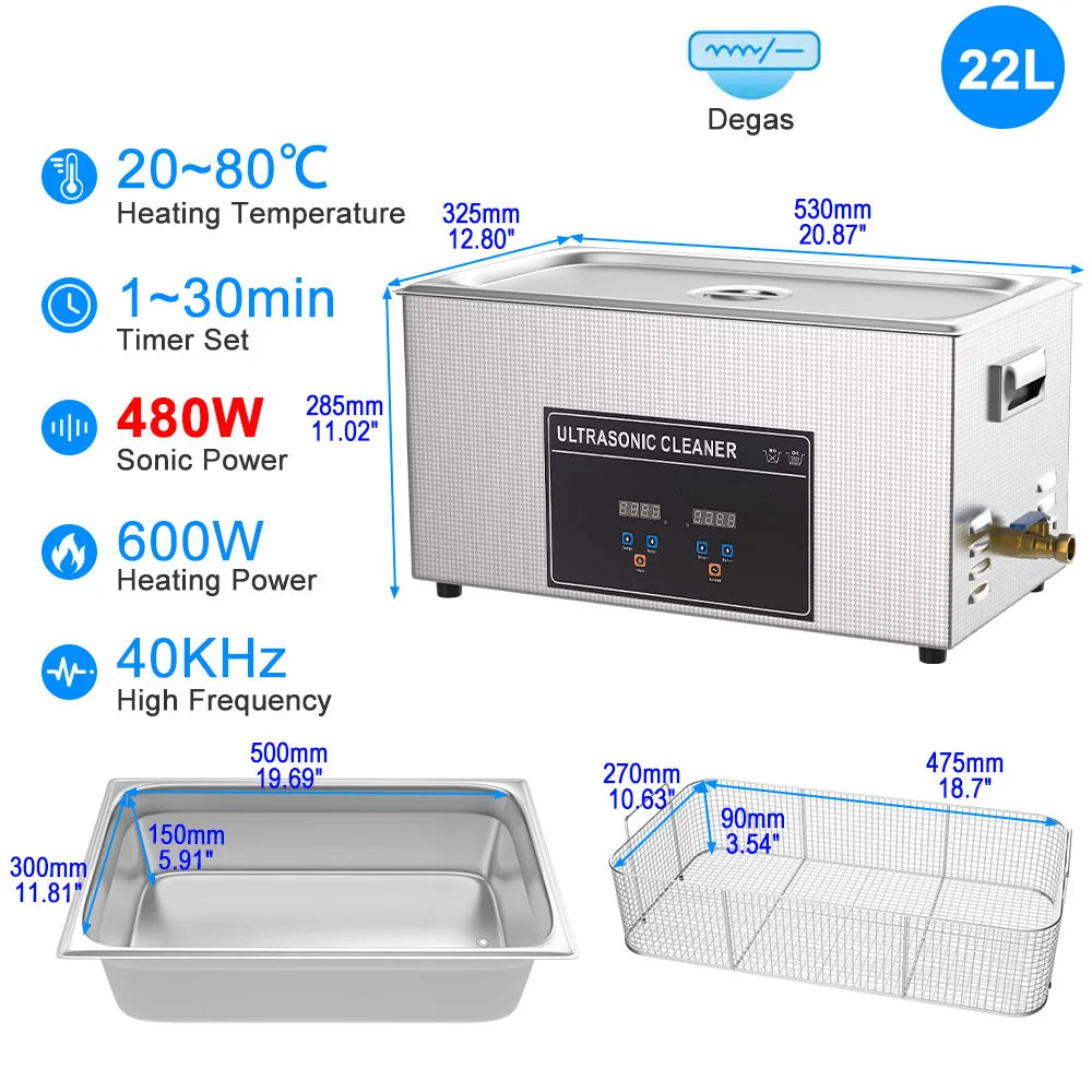 Ultrasonic Cleaner 1l 2l 3l 6l 10l 22l