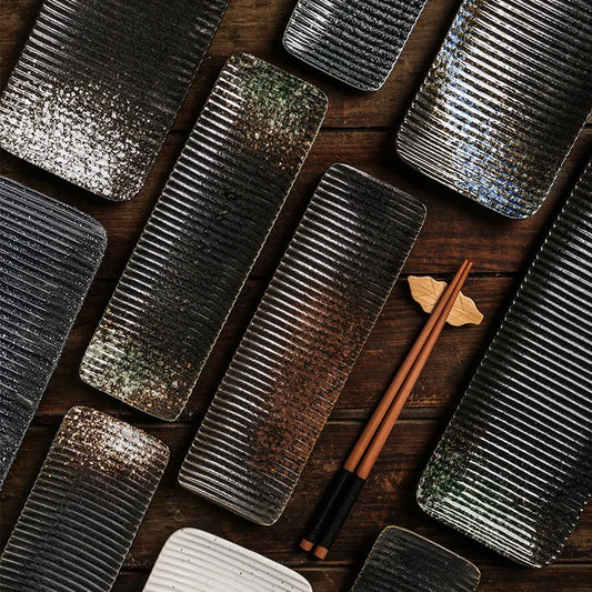 Japanese-Style Rectangular Plate Creative Ceramic Dish Sushi