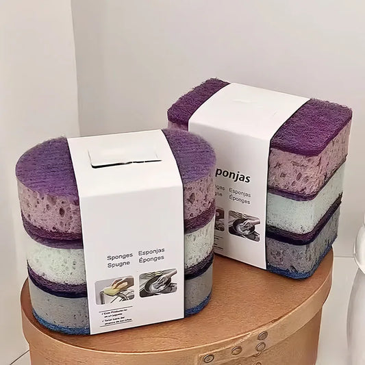 Thickened High-Density Sponge Color Washable Dish Scrubber