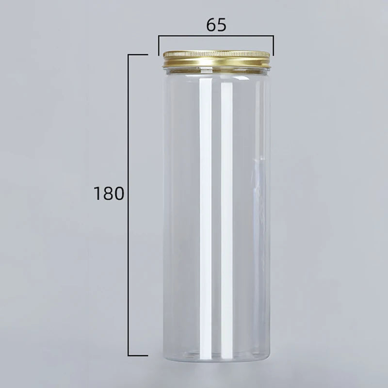 Transparent Sealing Jar Aluminium Screw Lids Organizer Storage