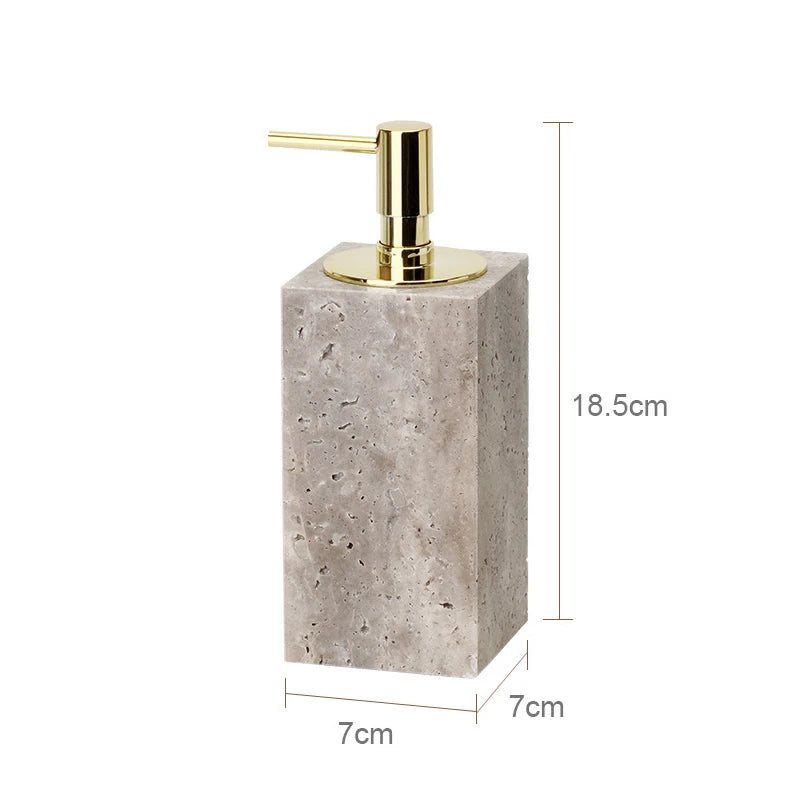 Travertino Grigio Bathroom Antique Natural Marble Soap Dispenser